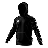 Adidas CORE18 Hoody Sweatshirt, Hombre, Black/White, M