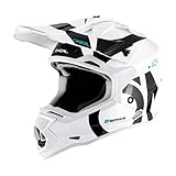 O'NEAL | Casco de Motocross | MX Enduro | Carcasa de ABS, Norma de Seguridad ECE 22.05, Ventilaciones para una óptima ventilación y refrigeración | Casco 2SRS Slick | Adulto | Negro Blanco | Talla L