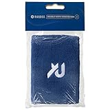 Raquex Muñequeras: Tenis, Pádel, Correr y Deporte - Mezcla de Algodón Suave, 8 o 13 cm - Bandas Deportivas antisudor para Hombre y Mujer, 7 Colores - Azul (13cm)