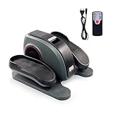 Mobiclinic® Fitness, Pedaleador eléctrico, Veleta, 10 velocidades, 3 programas, Pedales estáticos, Pantalla LCD, 60w, Resistencia Ajustable, Mando, Antideslizantes, Motor silencioso