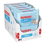 Huggies Pure Toallitas para Bebé, 99% Agua Pura, 18 Packs de 56, Total 1008 Toallitas, packaging may vary