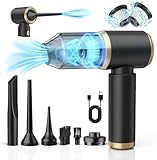 NIWOHOM Aspirador de Mano, 15000 PA Aspirador Coche Potente Portátil Recargable con Ajuste de 2 Niveles, 120W 4 en 1 Aspiradora de Mano sin Cable para el Hogar, Sofá, Mascota, Automóvil, Cocina