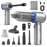Yomile Aspirador de Mano, 25000Pa/120W Mini Aspirador Recargable, Aspiradoras de Mano con Motor sin Escobillas de 210.000 RPM, Aspirador sin Cable para Coche, para Uso en la Oficina, el hogar