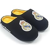 Real Madrid Zapatillas de casa para Niño y Adulto – Oficiales, cómodas y acolchadas (tallas 30/31 a 45/46) (Negro, 36/37, Sistema tallas calzado EU, Adolescente, Números (rango), mediano, 36, 37)