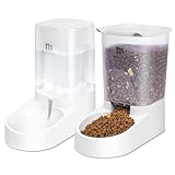 Marchul Dispensador para Gatos y Perros, Comida y Agua, Pack 2 Unidades, Comederos Automáticos, 3.8 L c/u, Comedero, Alimentador y Bebedero para Mascotas (Alfombrilla de Silicona)