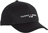 Tommy Hilfiger Hombre Gorra TH Established Gorra de Béisbol, Negro (Black), Talla Única