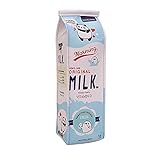 Fablcrew - Estuche con cremallera, diseño de cartón de leche, color azul 20*5*6 cm