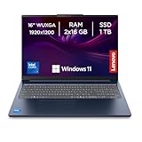 Lenovo IdeaPad Slim 5 Gen 10 - Ordenador Portátil 16' WUXGA (Intel Core i7-13620H, Intel UHD Graphics, 32 GB RAM, 1 TB SSD, Wi-Fi 6, Windows 11 Home) Teclado QWERTY Español- Azul