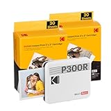 KODAK Mini 3 Retro 4PASS Impresora fotográfica portátil (7,6 x 7,6 cm) - Paquete con 68 Hojas, Color Blanco
