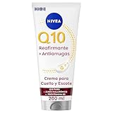 NIVEA Q10 Crema Reafirmante Antiarrugas para Cuello y Escote (200 ml), crema hidratante corporal 72h con Creatina y Provitamina B5, para una piel más firme y arrugas reducidas en 14 días