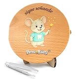 Perez&Fairy Caja de Dientes de Leche del Ratoncito Perez en Madera Premium | Cajita Ratoncito Perez con Pinzas y Soporte de Estanteria | Regalo para Niño y Niña