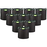 GardenMate 10x 30L Bolsas de Tela no Tejida para Plantas - Altura 30,5 cm Ø 35,6 cm - GREENLINE