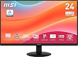 MSI Pro MP242L Monitor de 23,8' FHD para Oficina: Panel IPS de 1920 x 1080, 100 Hz, 4 ms, EyesErgo Tech, inclinación Ajustable, HDR Ready - Negro