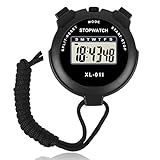 Vicloon Digital Cronómetro, Cronómetro Reloj, Cronómetro Deportivo con Pantalla Grande, Calendario de Reloj de 12/24 Horas, Alarma, Cronómetro Digital para Fútbol, Correr, Natación, Fitness(Azul)