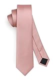 HISDERN Corbatas para hombre Corbatas delgadas de color rosa sólido para hombres Corbata de boda Corbata formal clásica de negocios para hombres 6 cm