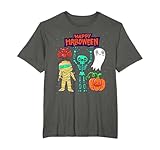 Feliz Halloween Esqueleto Calabaza Fantasma Lindo Niños Camiseta