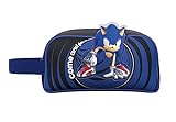 Sonic- Neceser, Bolsa de Aseo, Portatodo, Color Azul, Producto Oficial (CyP Brands)
