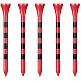 Zivisk Golf Tees Madera,Tees de Golf 70mm Paquete de 100 Tees de Madera bambú (Rojo)