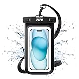 JOTO Funda Impermeable Móvil, Funda Acuática Móvil IPX8 con Cuerda Ajustable para 17/16/15/14/13/12 Air/Mini/Pro/Pro MAX/11/XS/XR/8 Plus/7 Plus, Galaxy S20+/S10e, Huawei, Móviles hasta 7' - Negro