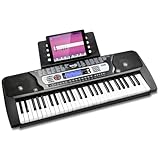 RockJam rj654 portátil digital de 54 teclas Keyboard con soporte Ordenador y intera ktivem pantalla LCD