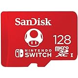 SanDisk 128GB microSDXC card for Nintendo Switch consoles up to 100 MB/s UHS-I Class 10 U3 - Nintendo Licensed Product, Red