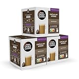 NESCAFÉ Dolce Gusto Café con Leche intenso - Cápsulas de Café, 48 Cápsulas (3 x 16) - Intensidad 9 - Originales para cafeteras Dolce Gusto