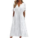 Vestidos Verano Mujer 2026 Playa Vestido Bohemio Largos Dress Ropa Elegante Corto Algodon Faldas Tallas Grandes Sueltos Blanco Ibicenco Blancos Ibicencos De Midi Playeros Talla Grande Largo,Blanco,XL