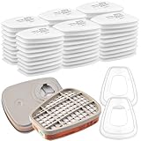 6001 Filtros de Protección Respiratoria, Filtros Algodón Particulado, Cartuchos y Filtros para Respirador Anti Polvo, Compatibles con 6100/6200 / 7501/7502 / 6502/6800 3M Filters