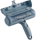 YALVA® Quitapelos Mascotas Reutilizable – Rodillo Quita Pelos de Perro y Gato para Sofás, Alfombras, Ropa y Camas – Cepillo Removedor de Pelaje Autolimpiable - Azul