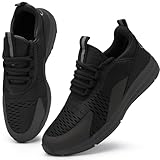 Mnking Zapatillas Running Hombre Mujer Gym Zapatillas Correr Deportes Ligero Zapatos Calzado Sneaker Todo Negro EU43