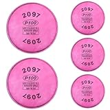 Ieron 2097 Filtro de partículas de algodón para vapores orgánicos y partículas - 5 unidades, rosa