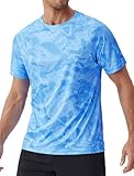 PINSPARK Camiseta UV para Hombre, de Secado rápido, con protección Solar UPF 50+, para Surfear, Correr y Nadar.