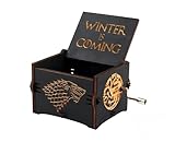Cuzit Juego de Tronos Movie Tema Caja de Música Madera Grabado Mano Juguete Músico Invierno es un Gran Regalo para los Fans del Golf, Marido, Amigo, Padre y Padre Hombre Negro