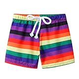 Little Hand Pantalones Cortos de Playa de Secado rápido para niño Board Shorts, Color 3, 6-7 años para Niños