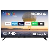 NOKIA 32 Pulgadas (80 cm) Google TV FHD (WLAN, Triple Tuner DVB-C/S2/T2, Google Assistant, YouTube, Netflix, DAZN, Prime Video, Disney+) – FN32GE320 - 2023