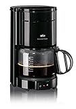 Braun 0X13211003 Cafetera de goteo independiente, 1000 W, 1.2 L, 10 cups, 20 dB, acero inoxidable, 220-230V || 50-60Hz, negro