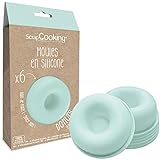 ScrapCooking 2913 - Juego de 6 moldes para donuts de silicona y babas para repostería (forma 3D, moldes individuales flexibles)