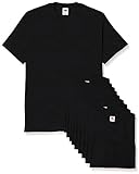 Fruit of the Loom Original T. Camiseta, Negro, XL (Pack de 10) para Hombre