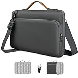 NIMOSA Maletín Portátil 15,6 Pulgadas Laptop Bag con Protección Total Air Cushion Funda Impermeable Bolsa para portátil, Ideal para Trabajo y Viaje, Compatible con MacBook Gris