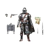 Star Wars The Black Series, El Mandaloriano y Grogu, The Mandalorian & Grogu, Figura Deluxe Coleccionable de 15 cm para Regalar