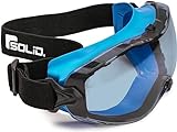 SOLID. gafas proteccion trabajo de ajuste perfecto | gafas de seguridad a prueba de polvo con ajuste universal | Para los usuarios de gafas | resistentes a los arañazos, antiniebla & protección UV