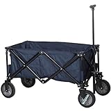 Campart Travel HC-0910 Carrito de jardín plegable, capacidad 70 kg, azul