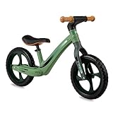 MoMi MIZO Bicicleta infantil sin pedales para niñas y niños (peso corporal máx. 25 kg), bicicleta sin pedales de dos ruedas con ruedas a prueba de pinchazos y reposapiés de plástico