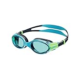 Speedo Biofuse 2.0 Gafas de natación Junior Unisex, Azul hipersónico/azul marino/verde lumo/azul, One Size