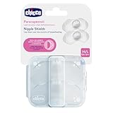 Chicco Pezoneras de Lactancia, Silicona, Protector de Pezón, Tetina Anatómica, Contacto Natural con la Piel, Laterales Silicona Suaves y Perfiladas, Talla M/L, 2 Unidades, Blanco