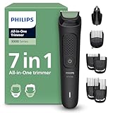 Philips Recortadora Todo En Uno series 3000, Kit 7 en 1, Afeitadora y cortapelos Hombre para Rostro y Pelo, Barba, Cuchillas Autoafilables suaves con la piel, 10 longitudes, MG3930/15