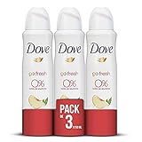 Dove Desodorante 0% Melocotón - Pack de 3 x 200 ml - Total: 600 ml