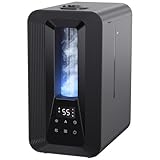 AROEVE 5L Humidificador Bebes, Ultrasónico Niebla Fría con Difusor de Aromas, Higrostato Inteligente, Luz Nocturna, 50H Duración, Apagado Automático, 25dB Silencioso para Dormitorio Oficina y Plantas