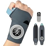 Masajeador de Muñeca EMS, Masajeador de Manos Inalámbrico con Calor, 6 Modos/19 Intensidades, Soporte de Muñeca para Tendinitis y Síndrome del Túnel Carpiano, Vendajes de Izquierdo/Derecho