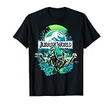 Jurassic World Blue Green Jungle Velociraptor Attack Camiseta